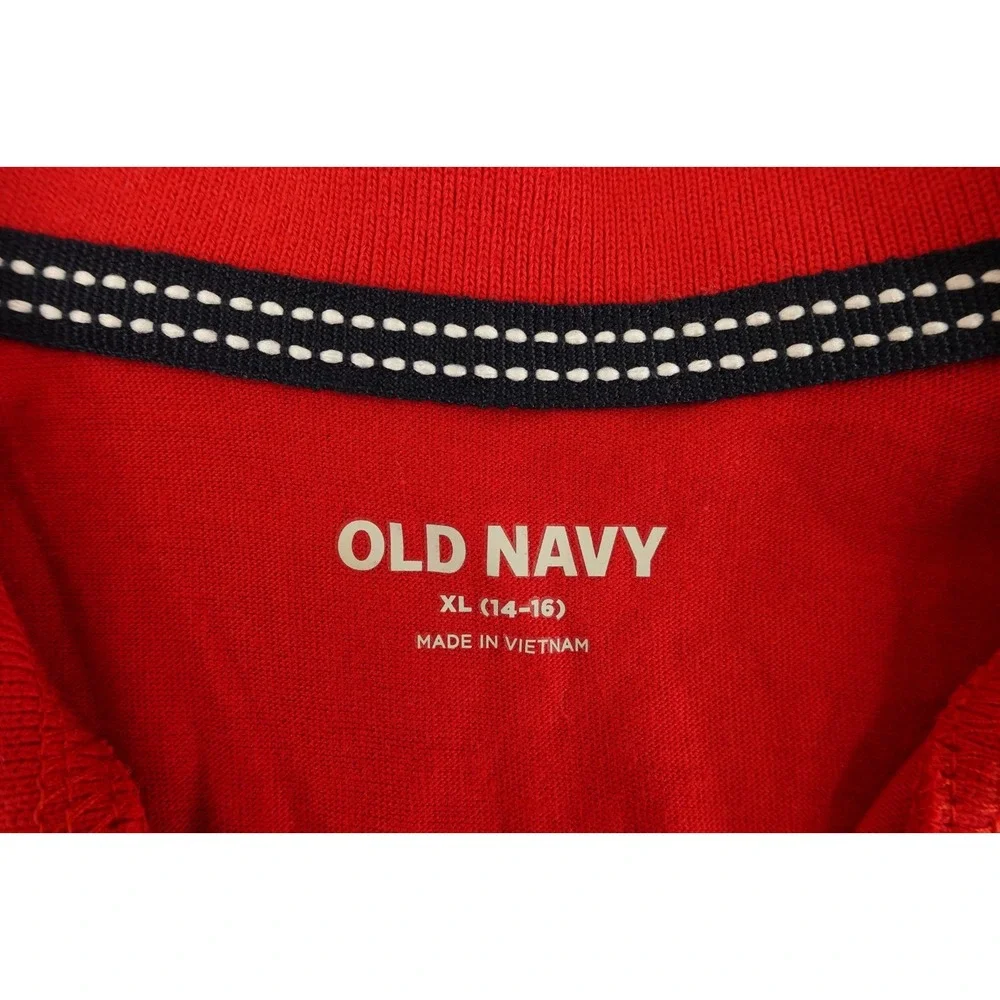 Old Navy Girls XL (14-16) Red Blue School Uniform Jersey Polo Shirt 2 Pieces NWT